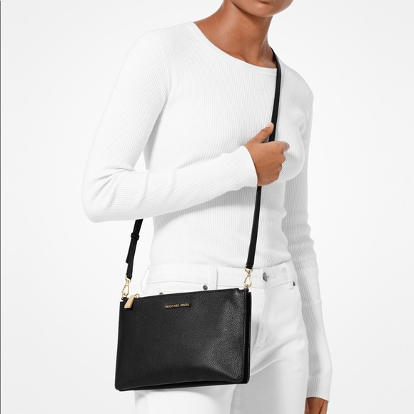 Michael Kors pebble leather double pouch Crossbody